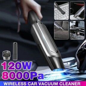 Портативный вакуумный мини пылесос для авто и дома 2 in 1 Vacuum Cleaner  JB-80  (2 насадки) от компании bel-ok - магазин товаров для дома - фото 1