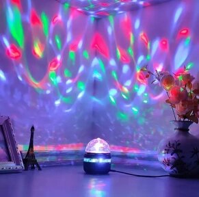 Проектор  ночник Мерцание LED Q6 Star light с пультом ДУ (режимы подсветки, датчик звука) от компании ART-DECO МАРКЕТ - магазин товаров для дома - фото 1