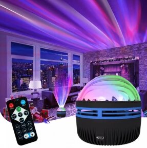 Проектор  ночник Волна Q6 LED Starry projection light с пультом ДУ (режимы подсветки, датчик звука) от компании bel-ok - магазин товаров для дома - фото 1