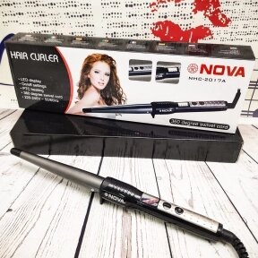 Профессиональная коническая плойка для завивки волос NOVA Hair Curler NHC-2017А от компании bel-ok - магазин товаров для дома - фото 1