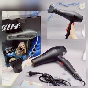 Профессиональный фен для сушки и укладки волосBrowans Salon Hair Care BR-50033000W (3 темп. режима, 2 скорости) от компании bel-ok - магазин товаров для дома - фото 1