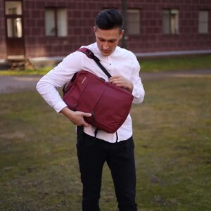 Рюкзак 3в1 BackPack Urban с USB и отделением для ноутбука до 17"Бордовый