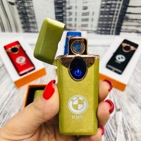 Сенсорная зажигалка Eagle LIGHTER BMW Золотая крылья от компании bel-ok - магазин товаров для дома - фото 1