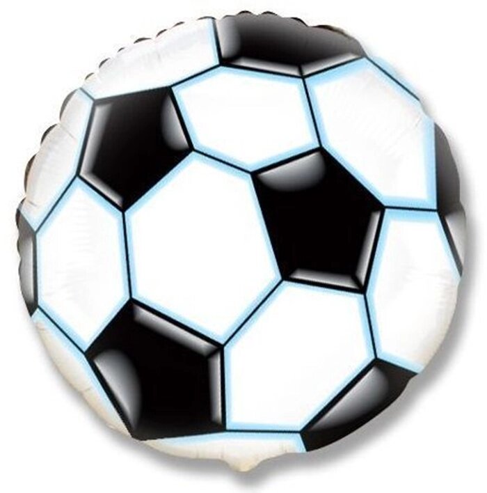 Шар (18''/46 см) Круг, Футбольный мяч, Черный, 1 шт. от компании ART-DECO МАРКЕТ - магазин товаров для дома - фото 1