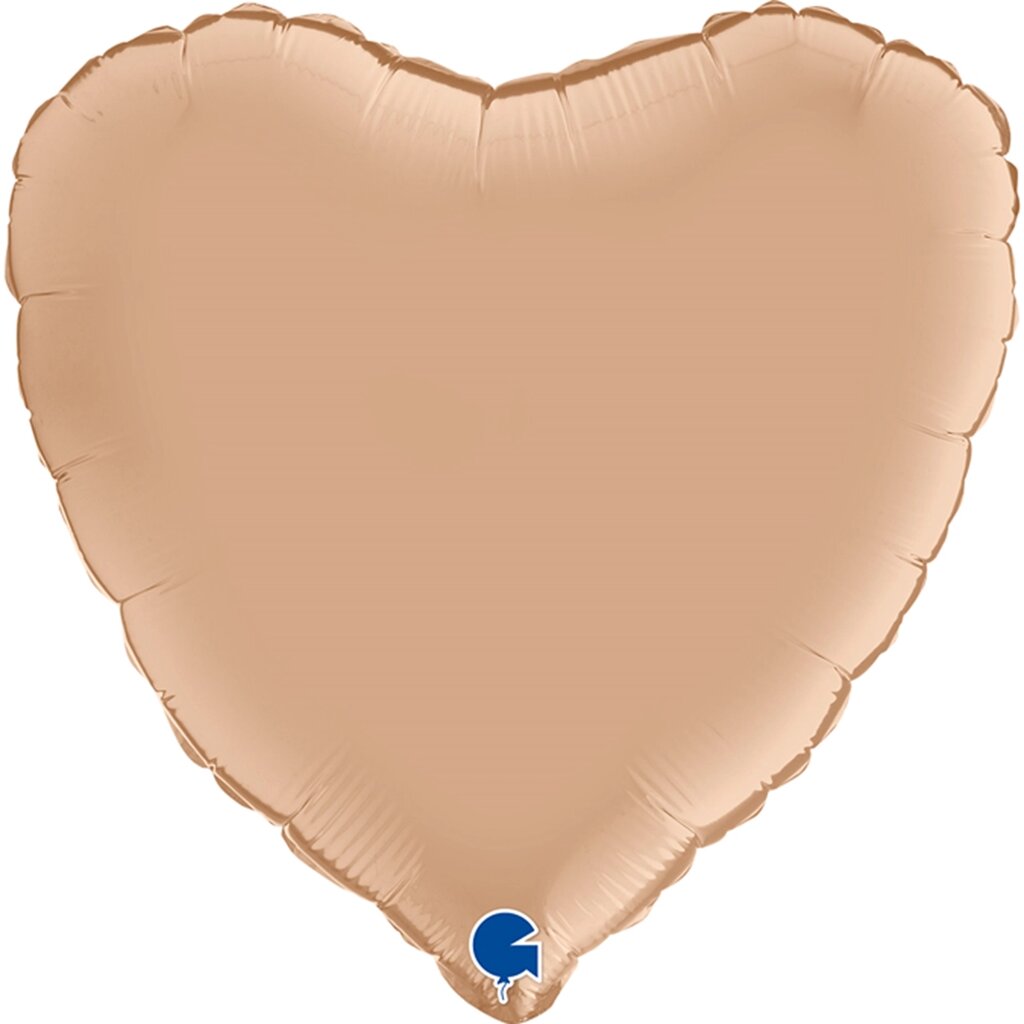Шар (18''/46 см) Сердце, Белый песок, Сатин, 1 шт. от компании ART-DECO МАРКЕТ - магазин товаров для дома - фото 1