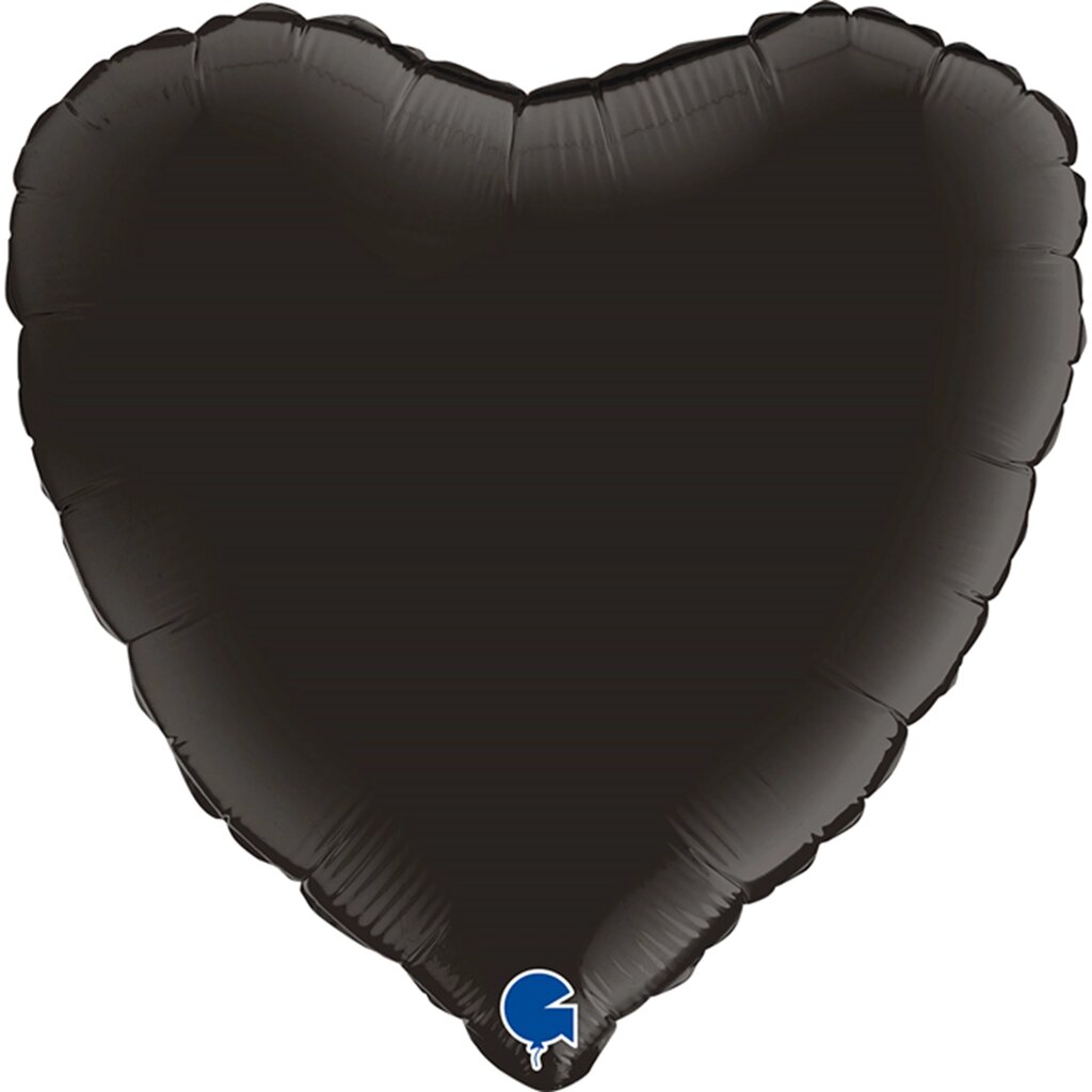Шар (18''/46 см) Сердце, Черный, Сатин, 1 шт. от компании ART-DECO МАРКЕТ - магазин товаров для дома - фото 1