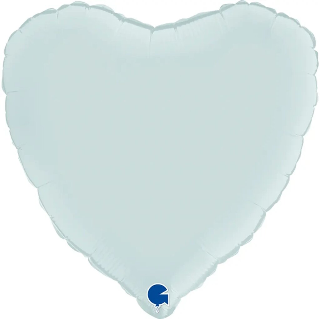 Шар (18''/46 см) Сердце, Голубой, Сатин, 1 шт. от компании ART-DECO МАРКЕТ - магазин товаров для дома - фото 1