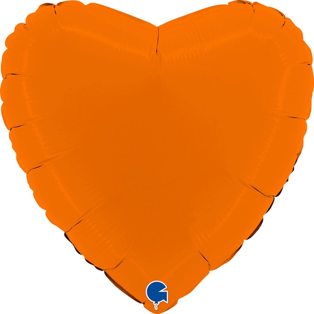 Шар (18''/46 см) Сердце, Оранжевый, Сатин, 1 шт. от компании ART-DECO МАРКЕТ - магазин товаров для дома - фото 1