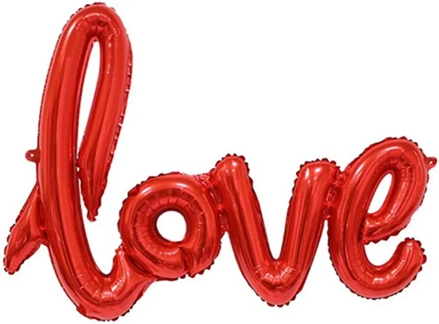Шар (22''/56 см) Фигура, Надпись "Love", Красный, 1 шт. от компании ART-DECO МАРКЕТ - магазин товаров для дома - фото 1