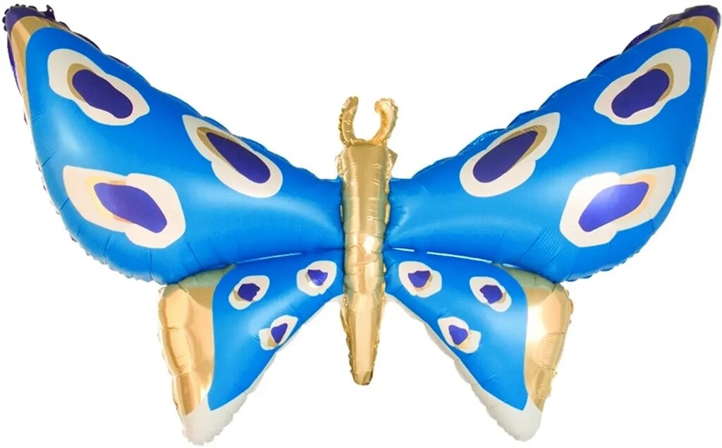 Шар 3D (45''/114 см) Фигура, Бабочка, Карнавальные крылья, Голубой, 1 шт. от компании ART-DECO МАРКЕТ - магазин товаров для дома - фото 1
