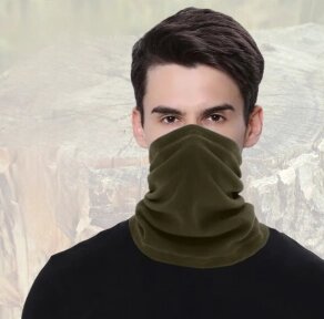 Шарф - труба на лицо Neck Gaiter / Универсальный бафф 16 вариантов ношения / Снуд / Бандана Хаки от компании bel-ok - магазин товаров для дома - фото 1