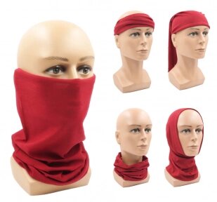 Шарф - труба на лицо Neck Gaiter / Универсальный бафф 16 вариантов ношения / Снуд / Бандана Красный от компании bel-ok - магазин товаров для дома - фото 1