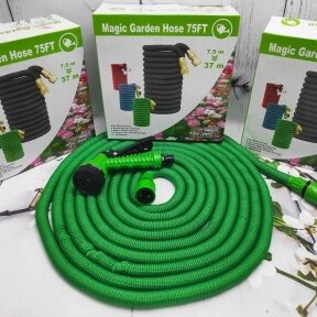 Шланг саморасширяемый садовый для воды Magic Garden Hose (8.5m - 35.3m) NEW ОРИГИНАЛ с пулевизатором Зеленый от компании bel-ok - магазин товаров для дома - фото 1