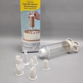 Шприц кондитерский CupCake Injector, 8 насадок для крема от компании ART-DECO МАРКЕТ - магазин товаров для дома - фото 1