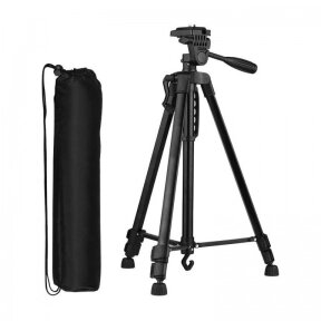 Штатив для камеры и телефона Tripod 3366 (52-140 см) с непромокаемым чехлом Чёрный от компании bel-ok - магазин товаров для дома - фото 1