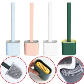 Силиконовый ёрш для унитаза Toilet Brush / Плоская ершик-щетка для туалета  Морковный от компании bel-ok - магазин товаров для дома - фото 1