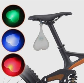 Силиконовый задний велосипедный фонарь Silicon light Бубенцы Синий от компании ART-DECO МАРКЕТ - магазин товаров для дома - фото 1