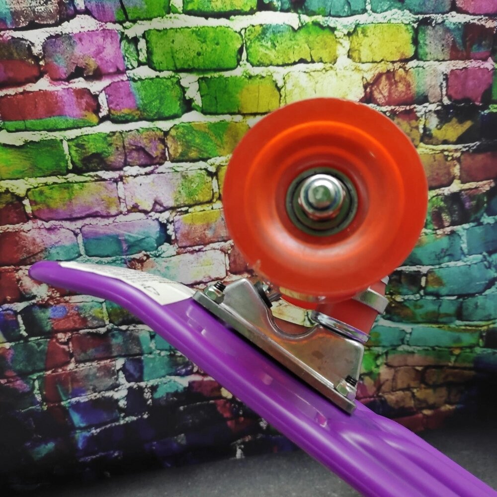 Скейтборд Пенни Борд (Penny Board) однотонный, матовые колеса 2 дюйма (цвет микс), до 60 кг.  Розовый от компании ART-DECO МАРКЕТ - магазин товаров для дома - фото 1