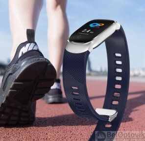 Смарт-браслет Smart Bracelet Unleach Your Run QW16 с функцией измерения артериального давления Синий от компании bel-ok - магазин товаров для дома - фото 1