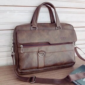 Стильная сумка - портфель для документов Jeep Buluo n. 8012 Темно-коричневая от компании ART-DECO МАРКЕТ - магазин товаров для дома - фото 1