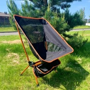 Стул туристический складной Camping chair для отдыха на природе Оранжевый от компании bel-ok - магазин товаров для дома - фото 1