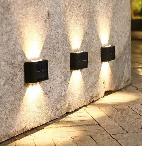 Светильник уличный на солнечной батарее Led Solar Wall lamp 2 шт. / Фонарь подвесной двухсторонний от компании bel-ok - магазин товаров для дома - фото 1