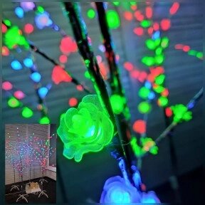 Светодиодное дерево-ночник Sakura Led 60 145 см (220V Мультиколор) Цветы от компании ART-DECO МАРКЕТ - магазин товаров для дома - фото 1