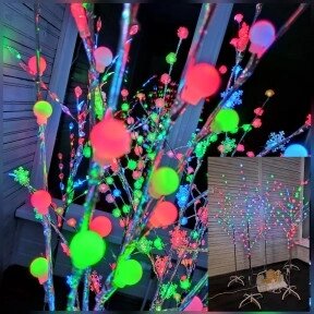Светодиодное дерево-ночник Sakura Led 60 145 см (220V Мультиколор) Шарики от компании ART-DECO МАРКЕТ - магазин товаров для дома - фото 1