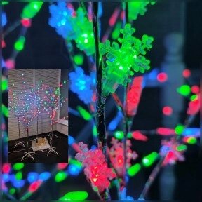 Светодиодное дерево-ночник Sakura Led 60 145 см (220V Мультиколор) Снежинки от компании ART-DECO МАРКЕТ - магазин товаров для дома - фото 1