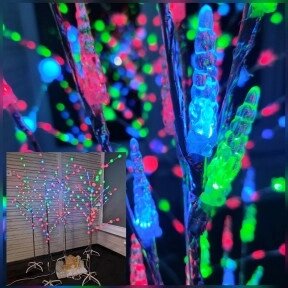 Светодиодное дерево-ночник Sakura Led 60 145 см (220V Мультиколор) Сосульки от компании ART-DECO МАРКЕТ - магазин товаров для дома - фото 1