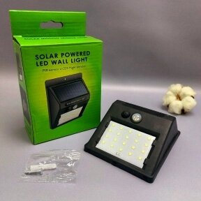 Светодиодный уличный светильник на солнечных батареях 20 LED solar powered led wall light 5W с датчиком движения (2 от компании bel-ok - магазин товаров для дома - фото 1