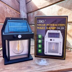 Светодиодный уличный светильник на солнечных батареях LED Solar interaction wall lamp BK-888 1W с датчиком движения, от компании bel-ok - магазин товаров для дома - фото 1