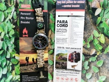 Тактические часы с браслетом из паракорда XINHAO  10, POERSI синий циферблат, песочный  браслет от компании ART-DECO МАРКЕТ - магазин товаров для дома - фото 1