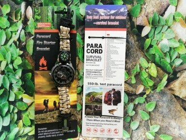 Тактические часы с браслетом из паракорда XINHAO  14, POERSI черный циферблат, песочный  браслет от компании ART-DECO МАРКЕТ - магазин товаров для дома - фото 1