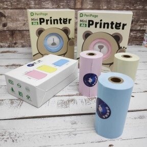 Термобумага цветная для принтера Printer PeriPage mini A6, 3 шт. (5.6см х 6м) от компании ART-DECO МАРКЕТ - магазин товаров для дома - фото 1