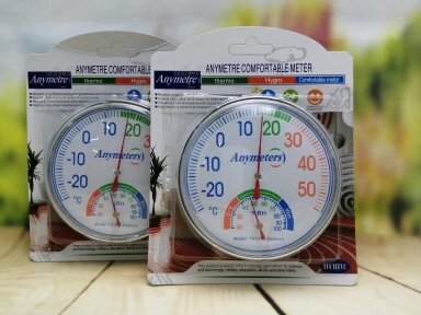 Термометр с гигрометром Anymeters, механический, от -30 (-20) до 50 Белый корпус ТН101С от компании bel-ok - магазин товаров для дома - фото 1