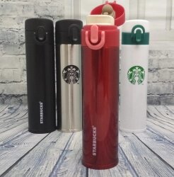 Термос Thermos Starbucks Stainless Steel Flaks, 380 мл. Распродажа  Красный с надписью Starbucks от компании bel-ok - магазин товаров для дома - фото 1