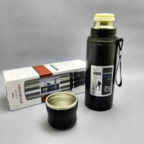 Термос вакуумный 800 мл. Vacuum Cup из нержавеющей стали, чашка, клапан от компании ART-DECO МАРКЕТ - магазин товаров для дома - фото 1