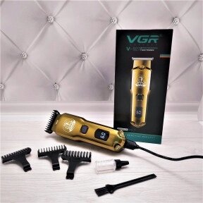 Триммер для стрижки волос, ухода за бородой и окантовкой VGR V-927 VOYAGER 4 насадки, LCD-дисплей от компании ART-DECO МАРКЕТ - магазин товаров для дома - фото 1
