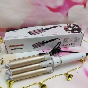 Тройная плойка для создания средних локонов Hair Curler Wang D22 от компании bel-ok - магазин товаров для дома - фото 1