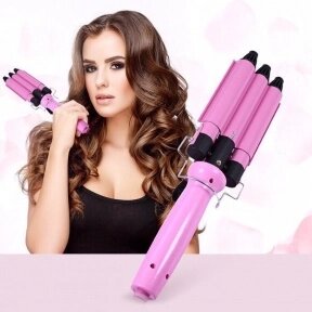 Тройная плойка для создания волн Professional Hairdressing JUNJUN ELECTRICAL JJ-928 от компании bel-ok - магазин товаров для дома - фото 1