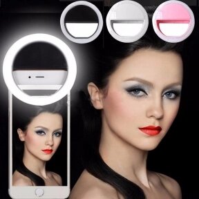 УЦЕНКА Кольцо для селфи (лампа подсветка) Selfie Ring Light RK-12, USB, 3 свет. режима Чёрное от компании bel-ok - магазин товаров для дома - фото 1