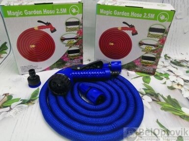 УЦЕНКА Шланг саморасширяемый садовый для воды Magic Garden Hose (2.8m - 13.5m) NEW ОРИГИНАЛ с пулевизатором от компании bel-ok - магазин товаров для дома - фото 1