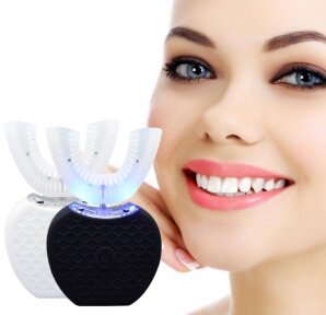 Ультразвуковая электрическая отбеливающая зубная щетка Toothbrush Cold Light Whitening Чёрный от компании bel-ok - магазин товаров для дома - фото 1