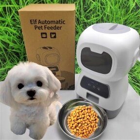 Умная автоматическая кормушка для домашних питомцев Elf Automatic Pet feeder с Wi-Fi и управлением через смартфон (3,5l) от компании bel-ok - магазин товаров для дома - фото 1