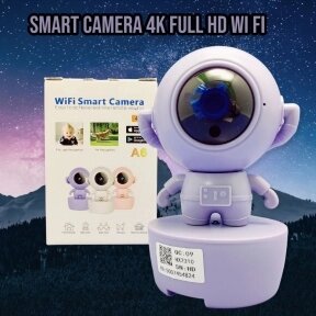 Умная камера Wi Fi smart camera 4K FULL HD Астронавт А6 (день/ночь, датчик движения, режим видеоняни) Фиолетовый от компании bel-ok - магазин товаров для дома - фото 1