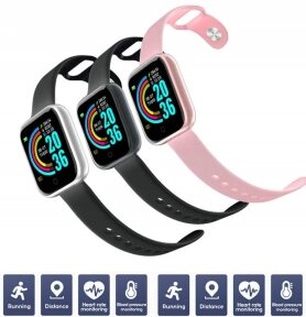 Умные часы Smart Bracelet Health Steward Серебристый корпус черный браслет от компании bel-ok - магазин товаров для дома - фото 1