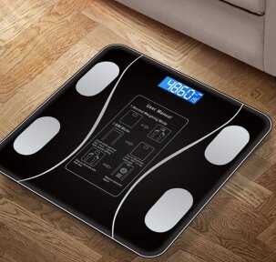 Умные напольные весы Bluetooth Smart Scale (12 показателей тела) Черные от компании bel-ok - магазин товаров для дома - фото 1