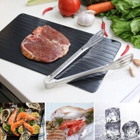 Уникальный коврик для быстрой разморозки мяса Defrost Express 20.5х16.5 см от компании ART-DECO МАРКЕТ - магазин товаров для дома - фото 1