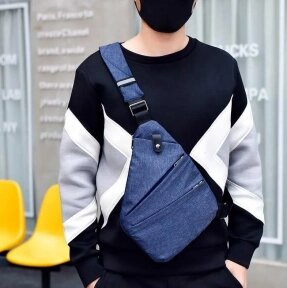 Универсальная сумка-кобура ультратонкая DXYZ (через плечо) Niid Fino Синяя (текстиль) от компании ART-DECO МАРКЕТ - магазин товаров для дома - фото 1
